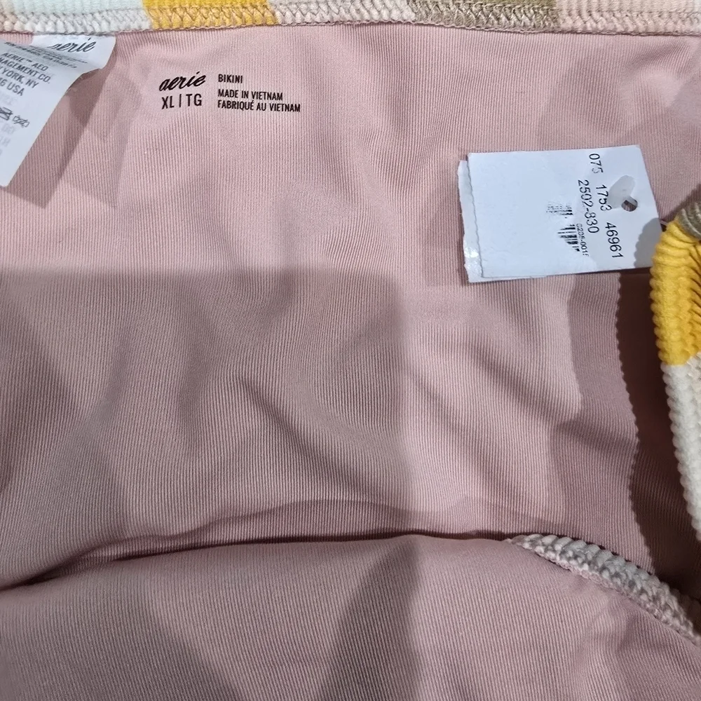 Aerie NWT Ribbed Stripped Bikini Swim Suite Bottom Size XL